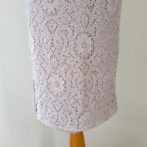 Burberry London Lace Pencil Skirt Light Purple Spring Easter Women 6 - Picture 5 of 13
